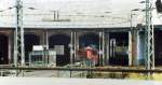 Ringlokschuppen und Drehscheibe im Bahnhof Bebra 1992