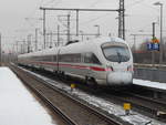 Am 19.Januar 2019 kehrte endlich der Winter,mit bisschen Schnee,auf Rügen ein.Der 4011 591 hatte trotz Wintereinbruch keine Probleme und verließ als ICE 1711 Binz-München den Bahnhof