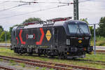 RADEK die Freightliner Mietlok 370 061 abgestellt in Bergen auf Rügen. - 12.08.2023