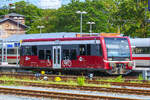 VT 504 001 als RE27 abfahrbereit in Bergen auf R�gen zum F�hrhafen Mukran.