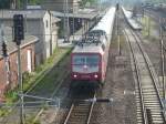 120 149 vor dem Uex 1804 Kln-Binz am 08.August 2009 beim Verlassen von Bergen/Rgen.