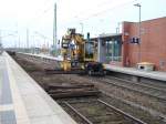 Nicht nur beim Rasenden Roland wird saniert auch auf dem Bahnhof Bergen/Rgen werden die alten Gleise ausgetauscht.