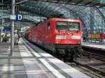 112 114 steht als RE nach Rathenow abfahrbereit im Berliner Hbf.