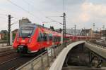 Hier 442 124-4 und 442 120-2 als RB21 (RB18673) von Wustermark nach Berlin Friedrichstraße, bei der Ausfahrt am 26.7.2013 aus Berlin Hbf.