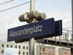 Bahnhofsschild  Alexanderplatz  (in Berlin)!!! 17.05.08