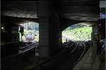 Tunnelcharakter -    Der westliche Bahnsteigbereich des Bahnhofes Berlin-Gesundbrunnen ist überdeckt.