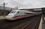 Hier 808 041-8  Bad Hersfeld  als ICE546 von Berlin Gesundbrunnen nach Düsseldorf Hbf., dieser Triebzug stand am 18.12.2015 in Berlin Gesundbrunnen.