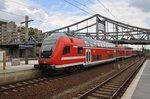 RE5 (RE4361) von Rostock Hauptbahnhof nach Elsterwerda mit Schublok 112 183 erreicht am 31.7.2016 Berlin Gesundbrunnen.