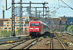 101 015-6 als IC 245 (Linie 77) von Amsterdam Centraal (NL) nach Berlin Ostbahnhof (D) erreicht, unterhalb der Siegessäule, Berlin Hbf abweichend auf Gleis 11.