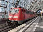111-121 am TCS 26460 Sonderzug von Köln nach Berlin am 20.09.2023, Berlin-Hauptbahnhof.