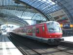 S-Bahnsteuerwagen als Ersatz fr die Berliner S-Bahn nach Berlin Ostbahnhof im Berliner Hauptbahnhof.