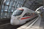 Hier 411 081-3  Horb am Neckar  als ICE1595 von Hamburg-Altona nach Berlin Ostbahnhof, dieser Triebzug stand am 30.4.2012 in Berlin Hbf.
