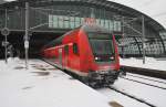 Hier ein RE2 (RE37364) von Wittenberge nach Cottbus, bei der Ausfahrt am 10.3.2013 aus Berlin Hbf.