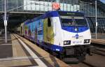 Hier 146 502-0 mit SZ25041 von Hamburg-Altona nach Berlin Hbf., bei der Ausfahrt am 17.8.2013 aus Berlin Hbf., in Richtung Berlin Ostbahnhof.