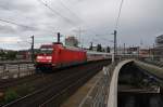 Hier 101 023-0 mit IC140 von Berlin Ostbahnhof nach Bad Bentheim, bei der Einfahrt am 14.6.2014 in Berlin Hbf.