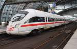 Hier 411 018-5  Plauen/Vogtland  als ICE1541 von Köln Hbf. nach Berlin Ostbahnhof, dieser Triebzug stand am 28.6.2014 in Berlin Hbf.