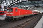 Hier 112 165 mit IRE18092 von Berlin Ostbahnhof nach Hamburg-Harburg, dieser Zug stand am 6.4.2015 in Berlin Hbf.