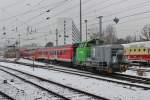 Am 14.Januar 2013 war eine der beiden ausgeliehenen G6ern 650 017 in Berlin-Lichtenberg mit einem Schutzwagen und 442er am Rangieren.