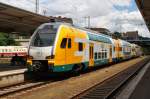 Hier 445 102-7 als RE2 (RE92367) von Cottbus nach Berlin Lichtenberg, bei der Einfahrt am 23.6.2013 in Berlin Lichtenberg.