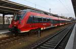 442 328-1  Wildau  steht am 11.2.2017 als RB14 (RB93615)  Airport-Express  von Berlin Lichtenberg nach Berlin Schönefeld Flughafen im Startbahnhof bereit.