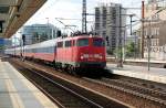 115 336 bringt am 29.07.09 den D 443 in den Ostbahnhof.