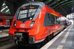 Hier 442 324-0 als RB14 (RB18920) von Berlin Schönefeld Flughafen nach Nauen, dieser Triebzug stand am 23.6.2013 in Berlin Ostbahnhof. 