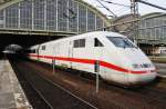 Hier 401 011-2  Nrnberg  als ICE374 von Basel SBB nach Berlin Ostbahnhof, dieser Triebzug stand am 4.1.2014 in Berlin Ostbahnhof.