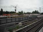 19.06.2008 - Blick vom (fast) ehemaligen S-Bahnsteig der Ringbahn am Bahnhof Berlin-Ostkreuz auf den schon fast fertigen Regionalbahnsteig der ab Herbst als provisorischer Bahnsteig der Ringbahn