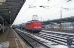 140 691 am 21.1.2006 im Bahnhof Berlin-Schnefeld Flughafen. Im Hintergrund RB Senftenberg-Potsdam, die aber an diesem Wochenende wegen Bauarbeiten in Knigs Wusterhausen nur zwischen Schnefeld und Potsdam verkehrte.