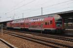 Hier eine RB22 (RB28814) von Potsdam Griebnitzsee nach Berlin Schönefeld Flughafen, bei der Einfahrt am 30.4.2012 in Berlin Schönefeld Flughafen.