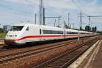 Hier 808 010-3  Fontanestadt Neuruppin  als Leerzug von Berlin Rummelsburg nach Berlin Hbf.(tief) mit 402 023-6  Schwerin  als Leerzug von Berlin Rummelsburg nach Berlin Hbf.(tief), bei der Durchfahrt