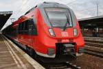 Hier 442 136-8 als RE7 (RE18723)  Airport-Express  von Berlin Schönefeld Flughafen nach Bad Belzig mit 442 831-4 als RE7 (RE18723)  Airport-Express  von Wünsdorf-Waldstadt nach Dessau Hbf.,