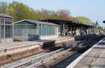 BERLIN, 14.04.2009, Bahnhof Schöneweide: der S-Bahnsteig in Richtung Berlin-Zentrum