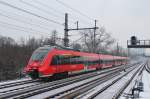 Am 14.Januar 2013 durchquerte 442 327 den S-Bahnhof Berlin-Tiergarten in Richtung Berlin Hbf.