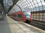 Hier 646 018-2 als eine RB13 von Berlin Spandau nach Wustermark, bei der Ausfahrt am 8.7.2011 aus Berlin Spandau.