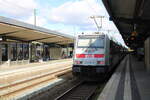 DB 146 551-7 mit dem IC 2049 von Dortmund Hbf nach Dresden-Neustadt, am 12.10.2026 in Bielefeld Hbf.