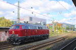 AIXrail 218 208-7 als Tfzf Richtung Brake, am 12.10.2026 in Bielefeld Hbf.