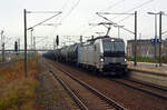 193 086 der Railpool führte am 13.11.22 einen Kesselwagenzug durch Bitterfeld Richtung Halle/Leipzig.