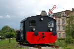 Das  Wahrzeichen  vom Bitterfelder Bahnhof - eine Kf und eine Flgelsignal. Fotografiert am 25.07.09.