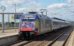 Nachdem die Scheibe wieder sauber war fuhr 101 101 mit ihrem IC 1956 am 17.06.12 von Bitterfeld aus weiter nach Karlsruhe.