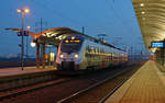 Am Morgen des 04.02.17 wartet 1442 167 in Bitterfeld auf die Weiterfahrt nach Landsberg. Wegen Bauarbeiten zwischen Halle(S) und Hohenthurm werden die sonst in Bitterfeld endenden RB von Wittenberg/Falkenberg bis Landsberg verlängert.