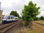 Am 05.06.2014 VT Lint BR 640 im Bahnhof von Blankenburg (Harz)