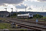 9442 613 (Bombardier Talent 2) erhält Ausfahrt aus dem Bahnhof Bleicherode Ost auf Gleis 2.