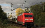 Am 10.10.2020 zog 101 134 den 406 002 Euregio-Maas-Rhein  nach Frankfurt(Main) durch Bonn-Oberkassel.