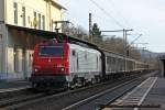 E 37 520 mit einem Papierzug am 30.12.2013 in Bonn Oberkassel.