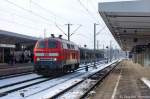 Die Kielerin 218 339-0 bekommt in Braunschweig (HBS) eine neue HU und ist hier wohl auf einer Probe oder Abnahmefahrt. 15.03.2013