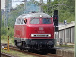 V 160 002 beim Umsetzen in Braunschweig.