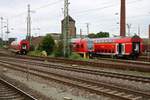 Verschiedene Doppelstockwagen von DB Regio Nord sind im Vorfeld des Bremer Hauptbahnhofs abgestellt.