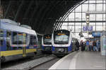 3xNordwestbahn in Bremen -    Bremen Hauptbahnhof, 24.08.2012 (M)