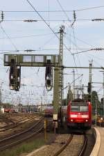 146-125-0 hat Einfahrt mit seinem RE aus Hannover. Bremen Hbf. 8.8.14